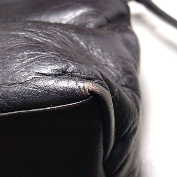 Vintage Cafe by Marlo Embossed Black Crossbody bag Cottagecore Granny Chic - Picture 13 of 14